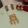 Maroon & Green Color Rajwadi Matte Gold Necklace Set (TPLN644MG)