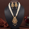 Gold Color Lord Ganesha Rajwadi Temple Necklace Set (TPLN650GLD)