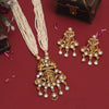 Rani & Green Color Lord Krishna Rajwadi Temple Necklace Set (TPLN651RNIGRN)