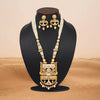 Gold Color Meena Work Matte Gold Rajwadi Temple Necklace Set (TPLN687GLD)