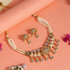 Gold Color Matte Gold Rajwadi Temple Necklace Set (TPLN701GLD)