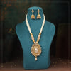 Gold Color Matte Gold Rajwadi Temple Necklace Set (TPLN708GLD)