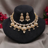 Gold Color Matte Gold Rajwadi Temple Necklace Set (TPLN723GLD)