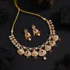 Rani & Green Color Matte Gold Rajwadi Temple Necklace Set (TPLN723RNIGRN)