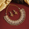 Gold Color Matte Gold Rajwadi Temple Necklace Set (TPLN727GLD)