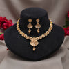 Gold Color Matte Gold Rajwadi Temple Necklace Set (TPLN728GLD)