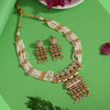 Gold Color Matte Gold Rajwadi Temple Necklace Set