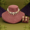 Gold Color Matte Gold Rajwadi Temple Necklace Set