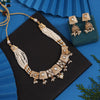 Gold Color Matte Gold Rajwadi Temple Necklace Set