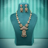 Rani & Green Color Matte Gold Rajwadi Temple Necklace Set