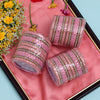 Pink Color 3 Set Of Thread Work Bangles Combo Size: 2.4, 2.6, 2.8 (TRB111CMB)