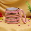 Pink Color 3 Set Of Thread Work Bangles Combo Size: 2.4, 2.6, 2.8 (TRB111CMB)