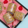 Yellow Color 3 Set Of Thread Work Bangles Combo Size: 2.4, 2.6, 2.8 (TRB112CMB)