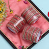 Red Color 3 Set Of Thread Work Bangles Combo Size: 2.4, 2.6, 2.8 (TRB114CMB)