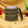 Green Color 3 Set Of Thread Work Bangles Combo Size: 2.4, 2.6, 2.8 (TRB115CMB)