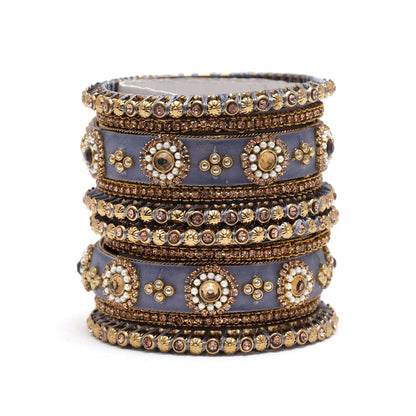 Assorted Color 3 Set Of Bangles Combo Size (1 Set Of 2.8, 1 Set Of 2.10, 1 Set Of 2.12)