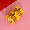 Yellow Color Floral Bangles Set: 2.4 (TRB154YLW-2.4)