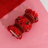 Red Color Floral Bangles Set: 2.4 (TRB155RED-2.4)