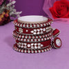 Maroon Color Thread Bangle Set: 2.6 (TRB170MRN-2.6)