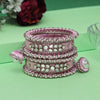 Pink Color Thread Bangle Set: 2.4 (TRB170PNK-2.4)