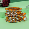 Yellow Color Thread Bangle Set: 2.8 (TRB170YLW-2.8)