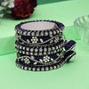 Blue Color Thread Bangle Set: 2.6 (TRB171BLU-2.6)