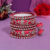 Gajari Color Thread Bangle Set: 2.6 (TRB171DPCH-2.6)