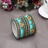 Light Green Color Thread Bangle Set: 2.10 (TRB179LGRN-2.10)