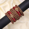 Maroon Color Thread Bangle Set: 2.4 (TRB179MRN-2.4)