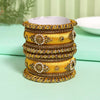 Mustard Yellow Color Thread Bangle Set: 2.10 (TRB179MYLW-2.10)