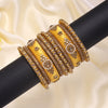 Mustard Yellow Color Thread Bangle Set: 2.10 (TRB179MYLW-2.10)