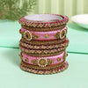 Pink Color Thread Bangle Set: 2.10 (TRB179PNK-2.10)