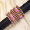 Pink Color Thread Bangle Set: 2.10 (TRB179PNK-2.10)