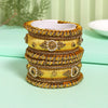 Yellow Color Thread Bangle Set: 2.6 (TRB179YLW-2.8)