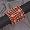 Gajri Color Thread Bangle Set: 2.10 (TRB180DPCH-2.10)