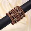 Maroon Color Velvet Work Bangle Set: 2.4 (TRB180MRN-2.4)