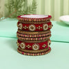 Rani Color Velvet Work Bangle Set: 2.4 (TRB180RNI-2.4)