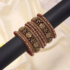 Maroon Color Velvet Work Bangle Set: 2.4 (TRB181MRN-2.4)