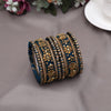 Rama Green Color Velvet Work Bangle Set: 2.10 (TRB181RGRN-2.10)