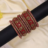 Rani Color Velvet Work Bangle Set: 2.4 (TRB181RNI-2.4)