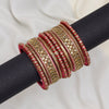 Gajri Color Thread Bangle Set: 2.10 (TRB182DPCH-2.10)