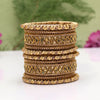 Gold Color Thread Bangle Set: 2.10 (TRB182GLD-2.10)