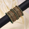 Green Color Thread Bangle Set: 2.4 (TRB182GRN-2.4)