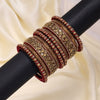 Maroon Color Thread Bangle Set: 2.4 (TRB182MRN-2.4)