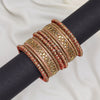 Peach Color Thread Bangle Set: 2.12 (TRB182PCH-2.12)