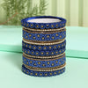 Blue Color Thread Bangle Set: 2.4 (TRB183BLU-2.4)