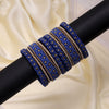 Blue Color Thread Bangle Set: 2.4 (TRB183BLU-2.4)