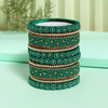 Green Color Thread Bangle Set: 2.4 (TRB183GRN-2.4)