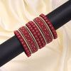 Maroon Color Thread Bangle Set: 2.4 (TRB183MRN-2.4)