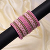 Pink Color Thread Bangle Set: 2.4 (TRB183PNK-2.4)